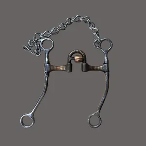 Correction Bit with Copper Rollers & Curb Chain - Control with Comfort Horse Tack Accessory