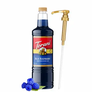 Torani Blue Raspberry Syrup 1 Liter Bottle with Pump