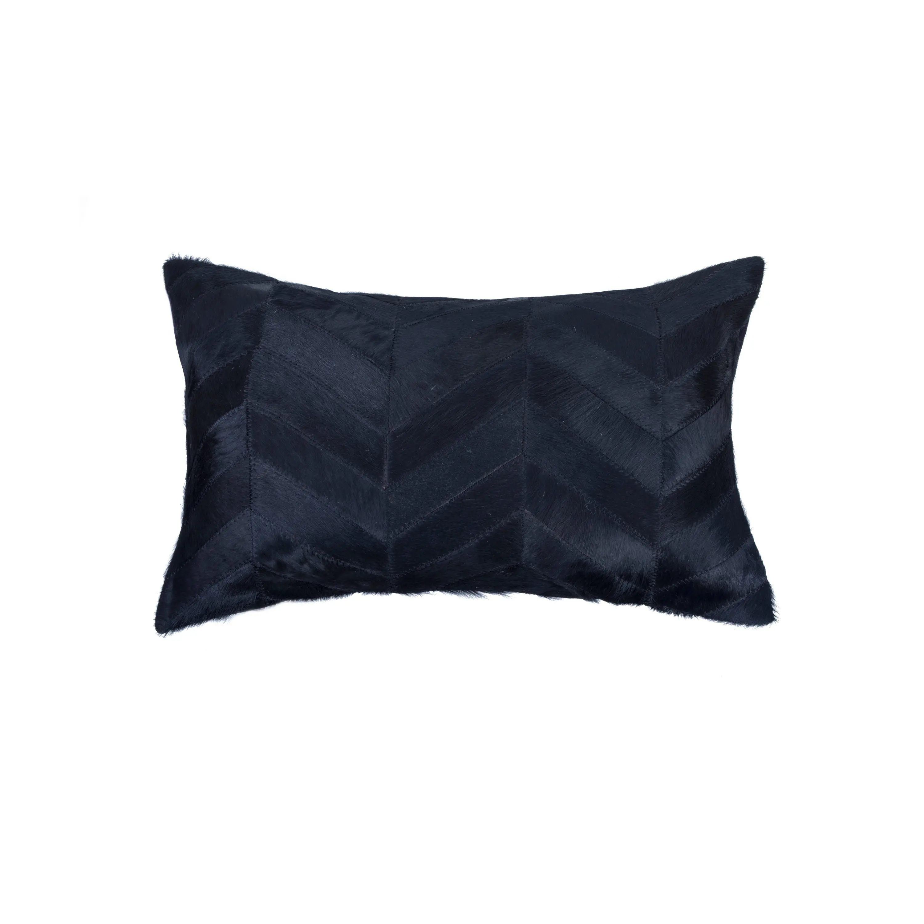 Natural Torino Chevron Neutral Cowhide Pillow | 12"x20"
