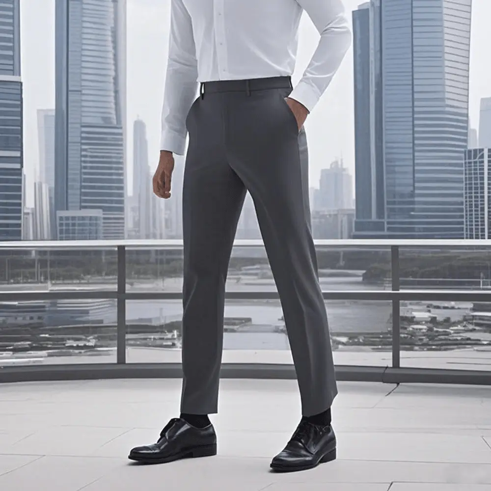Fliwos Slimastrouser High Stretch Straight-Leg Pants Skin-Friendly, Breathable and Unrestricted Movement Pants Casual Loose Fitted Menswear