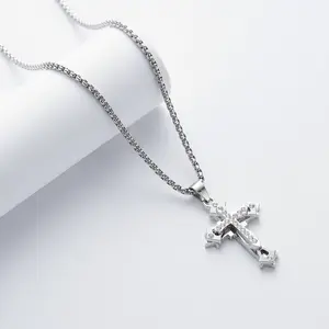 Men's   Non-Fading High-End Versatile Personality Multiple  Options with 3.5mm Cuban  neck alace Plated Gold Unisex Polished  Pendant  link     miami iced chain hip-hop sterling silver ring style necklace Cross chain necklace moissanite Link Chain Set