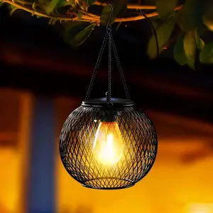 Solar Lantern Outdoor Light Waterproof Hanging Solar Lights Outdoor Garden Decorations Decorative Lighting Solar Powered Tree Lantern for Garden Yard Patio Pathway