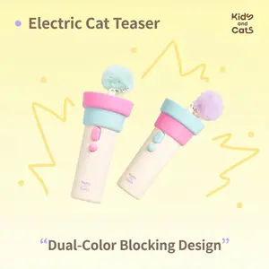 Electric Cat Launcher Toy Battery-Operated Interactive Wand for Kittens & Adult Cats One-Button Control with Replaceable Balls for Solo Play 2026 Valentine's Day Gift Exercise & Enrichment