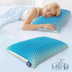Cooling Honeycomb MemCell Pillow Standard Orthopedic Cervical Neck Pillow 500+ ventilation holes airflow pillow for Sleeping with Memory Foam & Honeycomb Hybrid for Neck Pain Relief & Ergonomic Support for All Sleepers