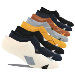 SKIRT REALM No Show Socks Men 8 Pairs Cotton Low Cut Non Slip Casual Invisible Flat Boat