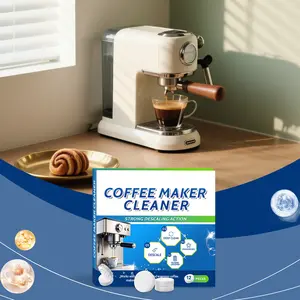 Coffee Machine Cleaning Tablets Daily Gentle Cleaning for Stains and Limescale, Portable Universal Coffee Machine Cleaning Care Tablets