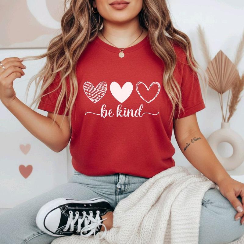 Be Kind Heart Shirt | Bella Canvas 3001 Soft Unisex Valentine T-Shirt | Kindness Heart T-Shirt | Heart Graphic Tee