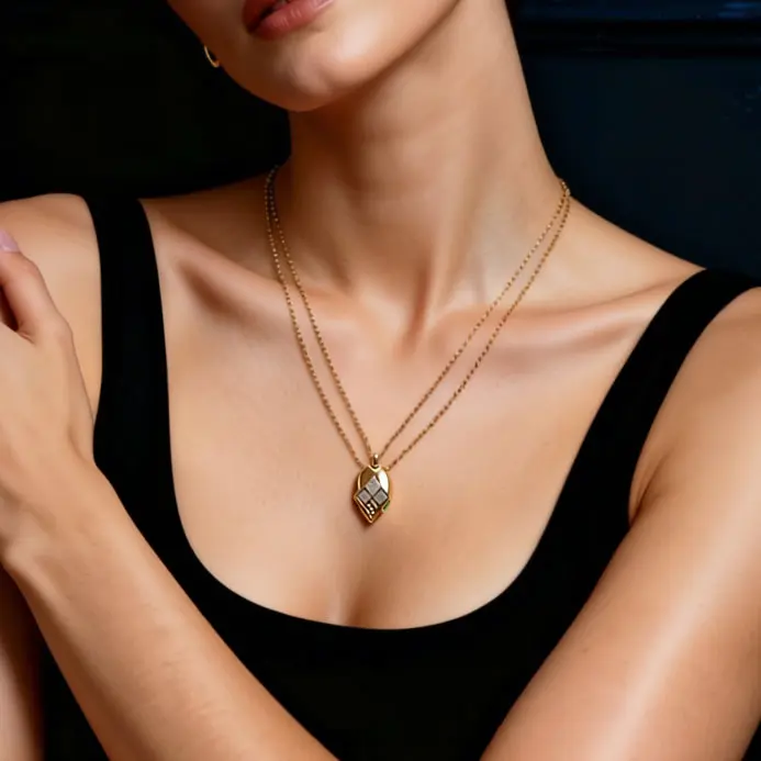 LG100 Lady Snake Necklace hand made fashion jewelery