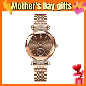 [Mother’s Day gift] Luxury Ladies' , New Year's Gift, Diamond Dial, Waterproof and Scratch resistant Adjustable Strap, Fashionable Design Suitable for Various Occasions. Gemstone Quartz Watch stylish womens wrist wear. vintage