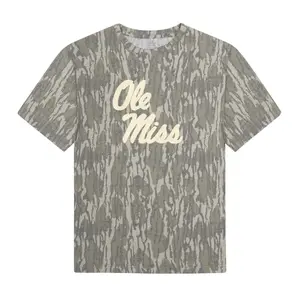 Collegiate Bottomland Camo Shirt, Outdoor Hunting Graphic Tee, Game Day Fieldwear