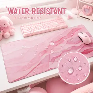 KTRIO Large Gaming Mouse Pad Desk Mat, Superior Micro-Weave Cloth, Non-Slip Rubber Base, Stitched Edges, Water-Resistant, for Gamer, Office & Home, 31.5 x 15.7 Inch