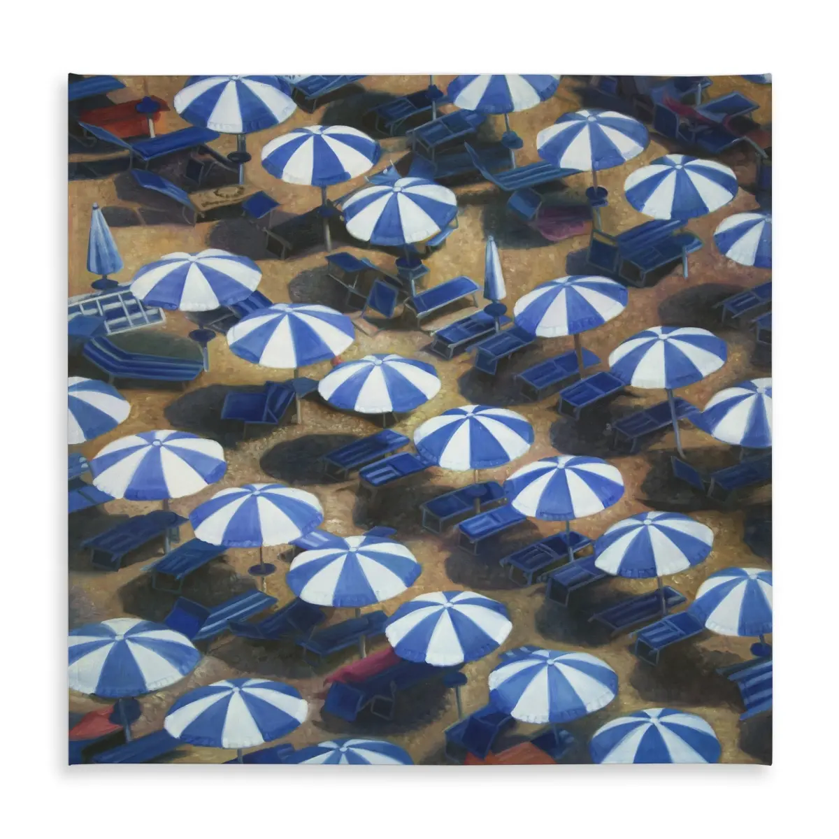 360 Stand 58x58 in. Easy Clean American Coastal Beach Umbrella Tablecloth - Indoor & Outdoor Use, Coastal Seaside Aesthetic, Picnic Table Cover, Indoor Outdoor Patio, Beach Umbrellas