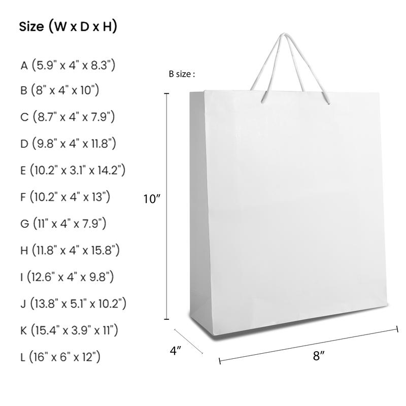 Thickened Personalized Reusable Paper Gift Bags For Small Businiss With Logo Handles, Different Sizes Two Sided Printing Kraft Gift Bags, Durable Water-Proof Custom Your Brand Text Lamination Kitchen Shopping Retail Birthday Party Favors Wedding Sacks