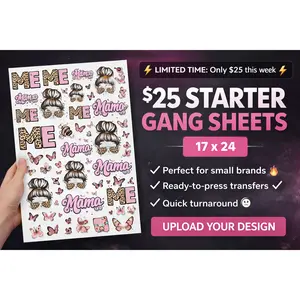 $25 Starter Gang Sheet – 17x24 (Start Your Brand Today)