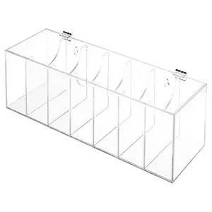 Improvements Clear Acrylic Storage Box with Compartments