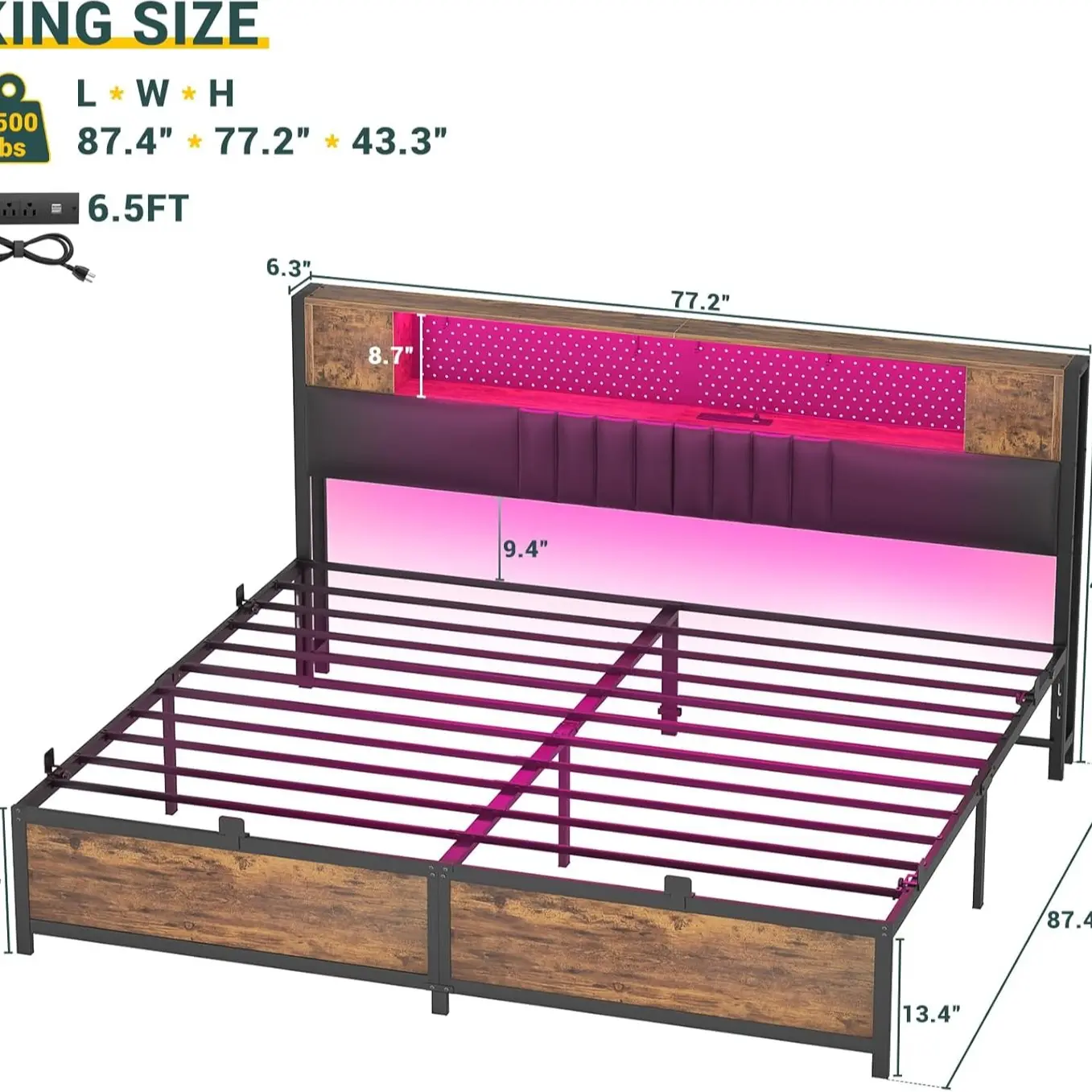 King Size Rustic Brown