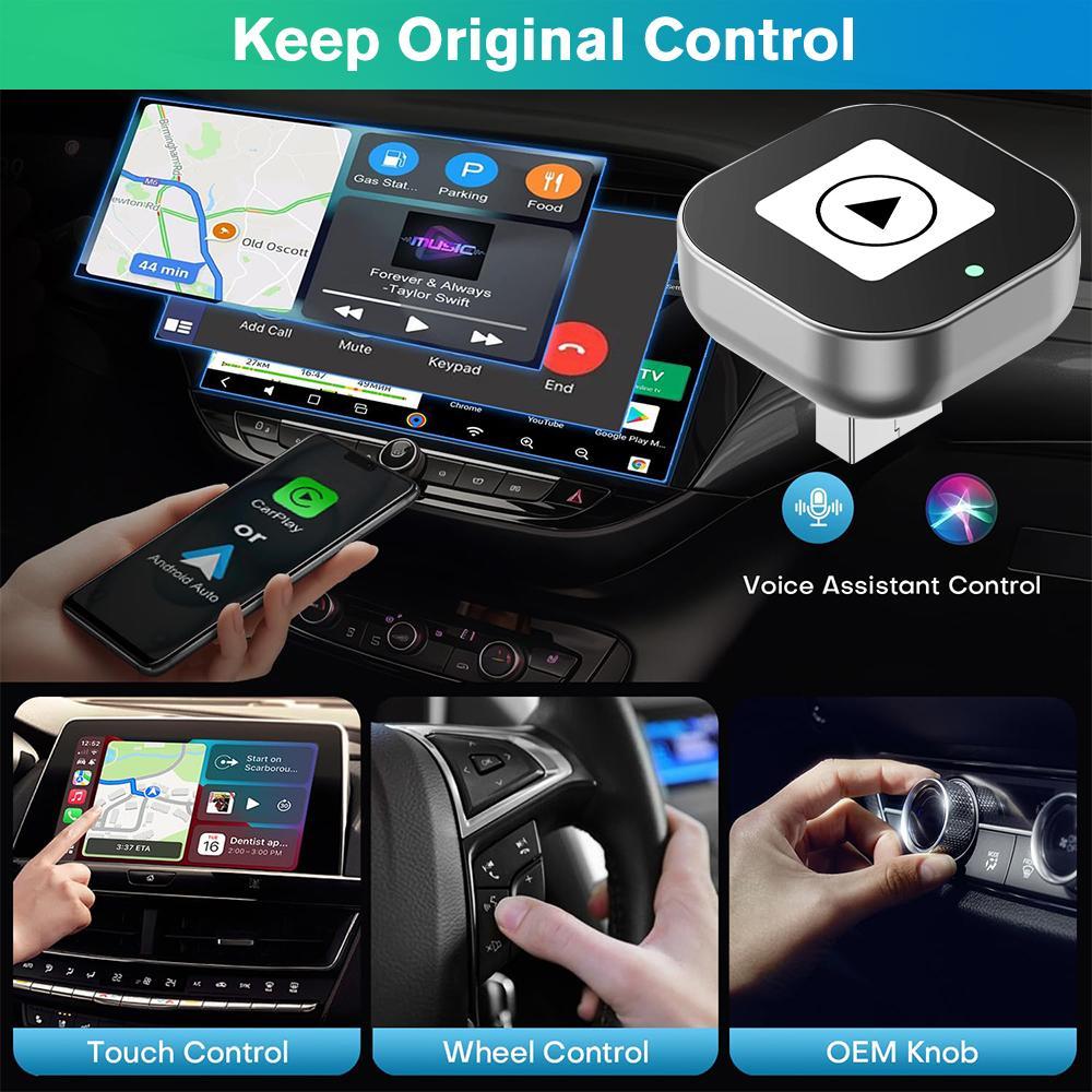 Wireless CarPlay Adapter Plug Play for iPhone-Android, Convert Wired to Wireless CarPlay, Fast Stable Connection, Compatible with Built-in CarPlay Cars,for Valentine’s Day Gift