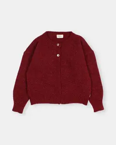 Lurex Cardigan || Red