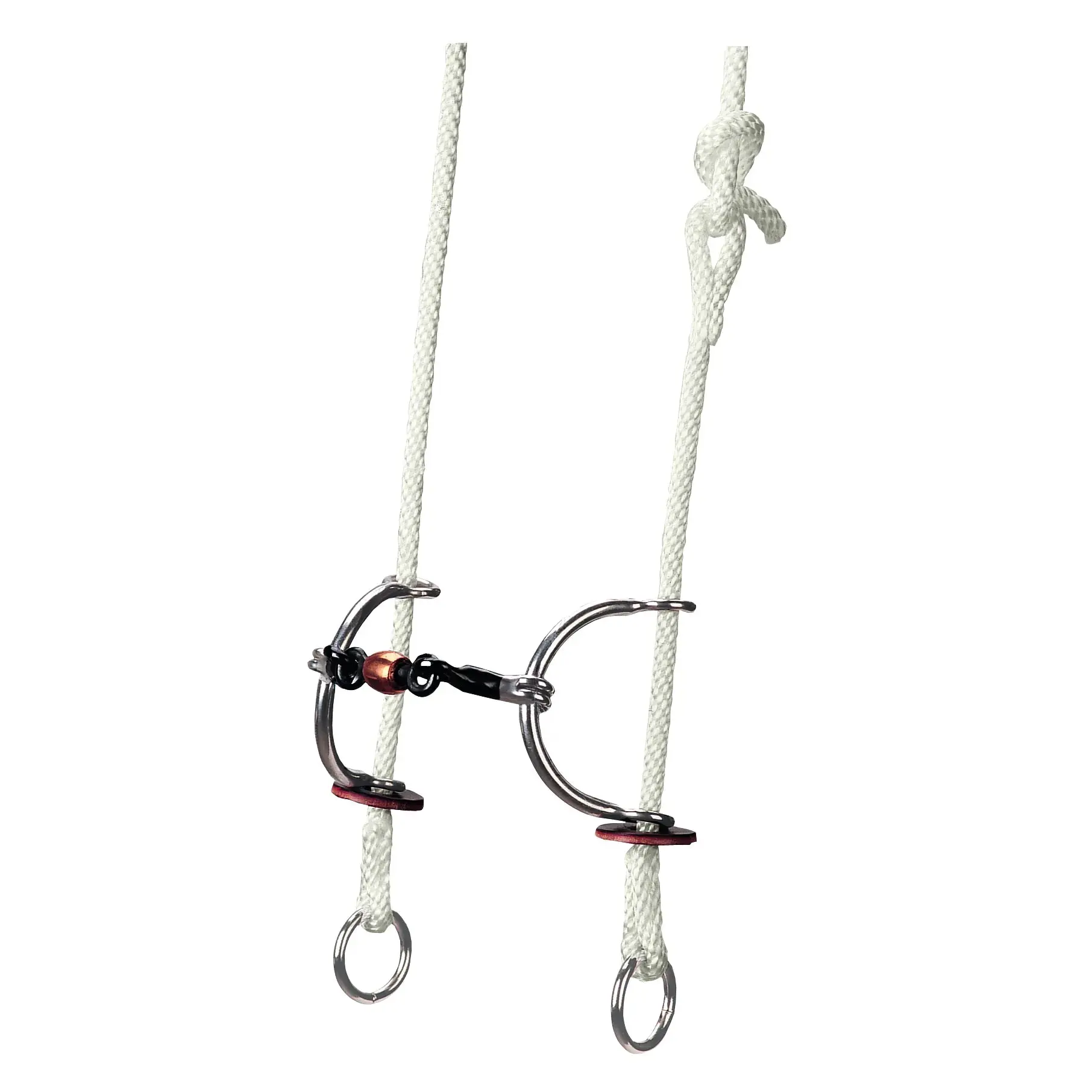 Weaver Leather Gag Bridle - 5" Sweet Iron Copper Roller Mouth Stainless Steel Sliding Bit, 3-1/2" Cheeks Copper Roll Sliding