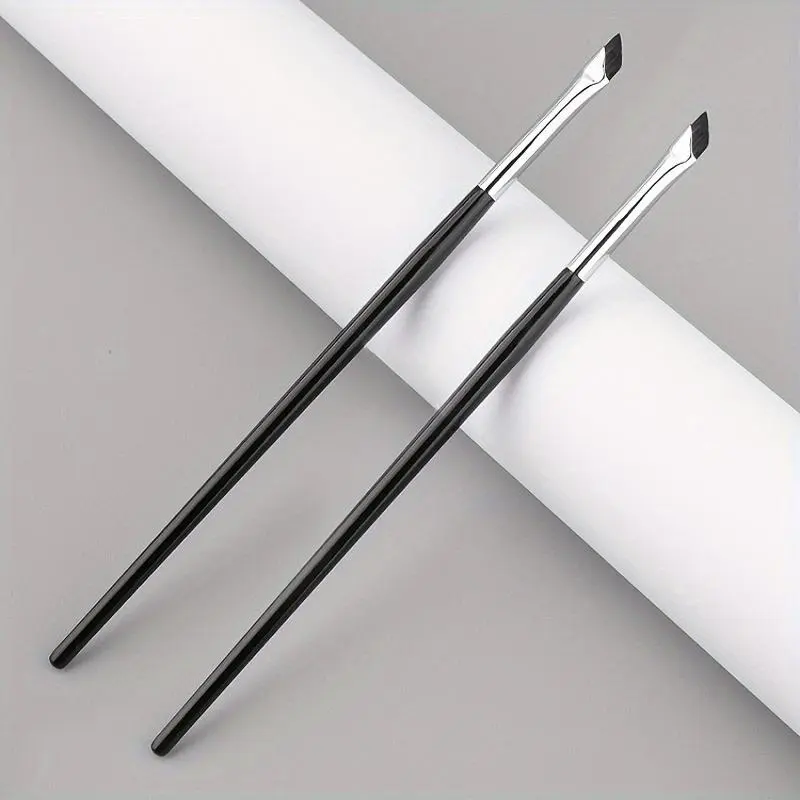Ultra Fine Angle Flat Eyebrow Brush, 1 Count Precise Detail Brush, Professional Makeup Tools for Women & Girls