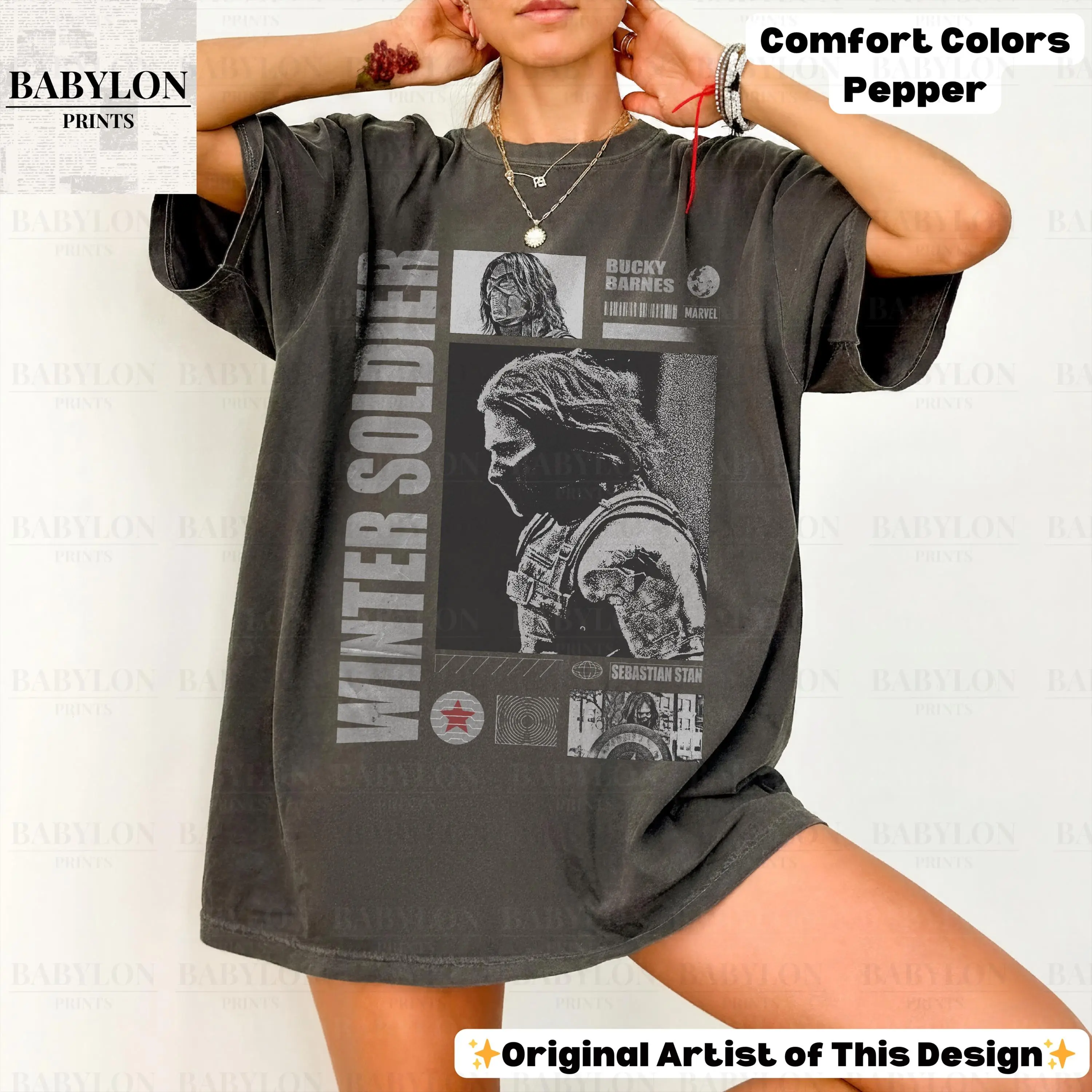 Comfort Colors Bucky Banned T Shirt, Sebastian Vintage Shirt, Soldier in Winter Retro 90s Tshirt, Barnes Bootleg Tee