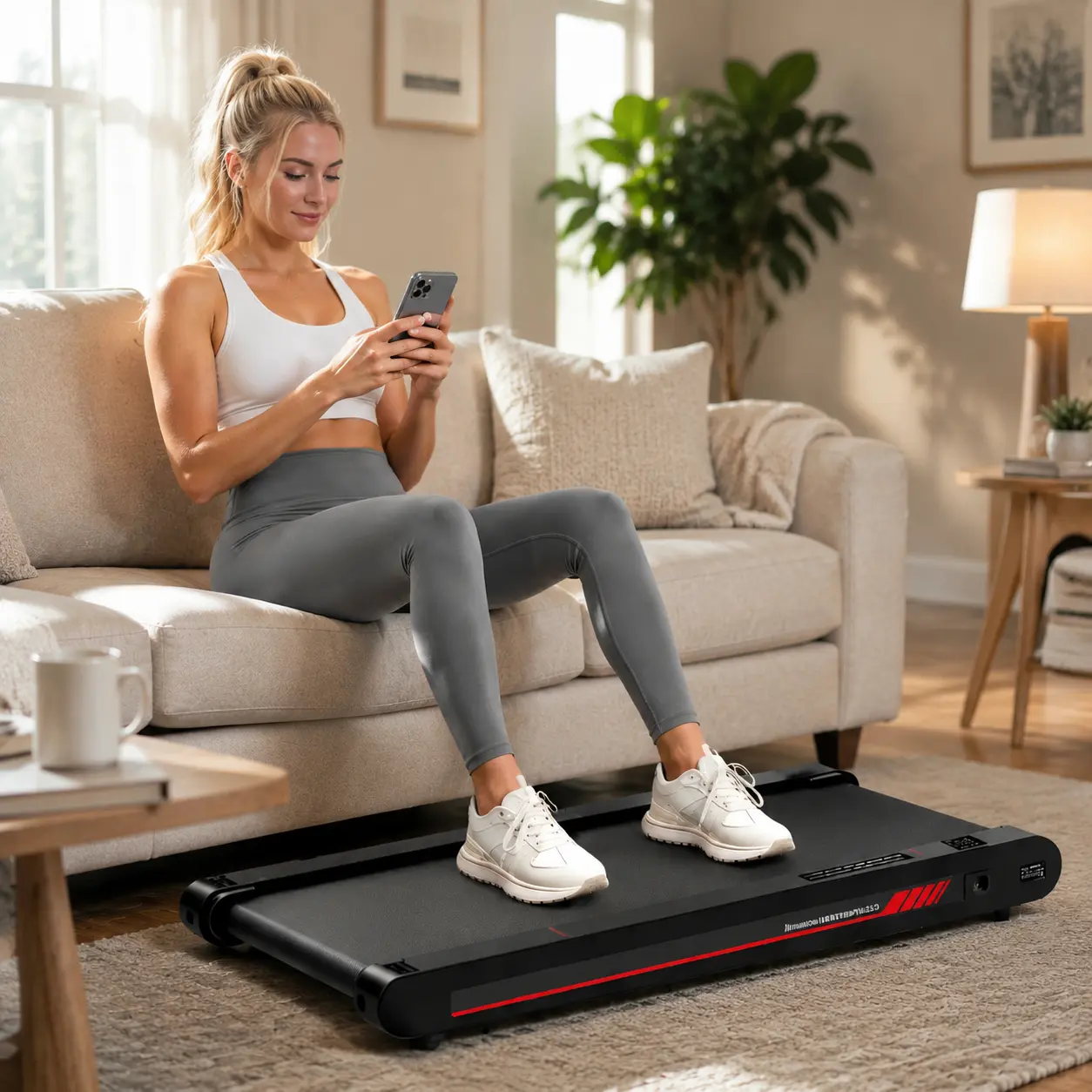3-in-1 Black Walking Pad Treadmill, Walking Vibration Pad, Lightweight with Low-Noise Motor, High Capacity, LED Display & Remote Control