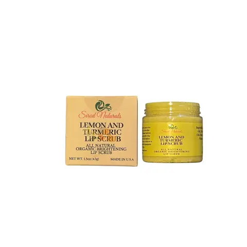 1.5oz Sirod Naturals Lemon and Turmeric Lip Scrub - Exfoliating & Brightening Lip Scrub