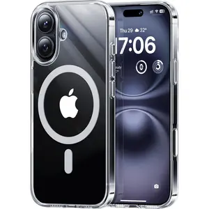 Entronix [Magnetic] Case Compatible with iPhone 16 - [Hard Back] Thick Clear