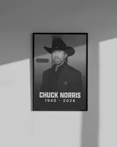 [Sale Up To 50%][No frame, Free Ship] Chuck Norris Tribute Poster - Legend 1940-2026 Art Print, Motivational Hero Wall Decor