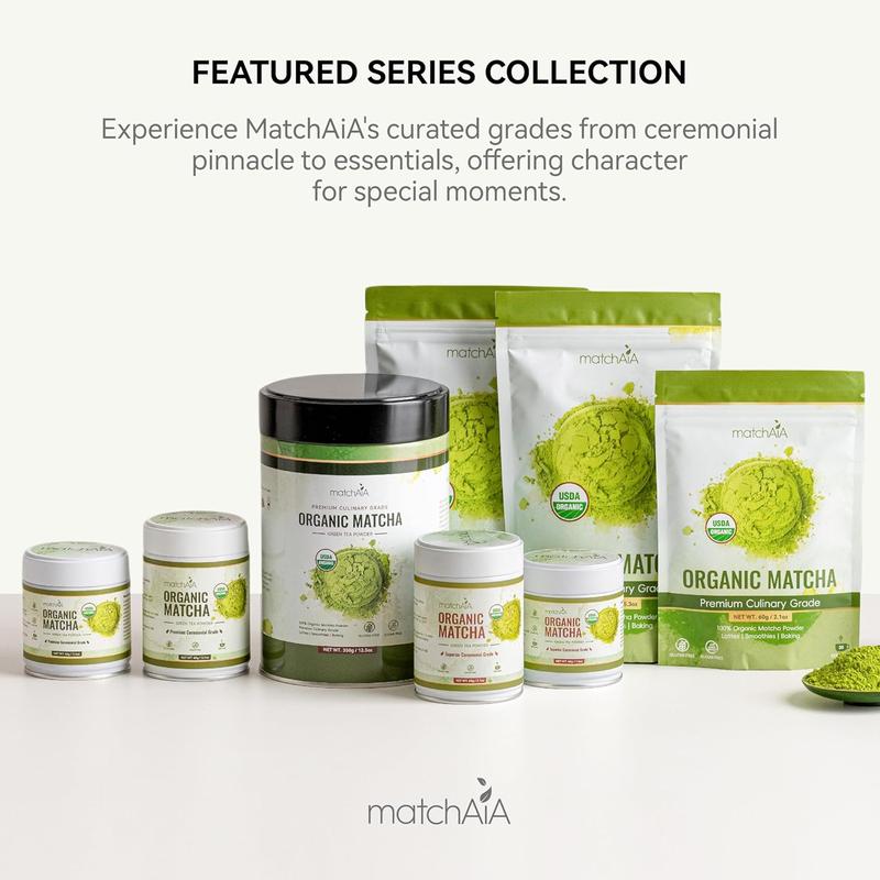 Premium Ceremonial Grade Organic Matcha Powder (60g / 2.1oz Tin Can)