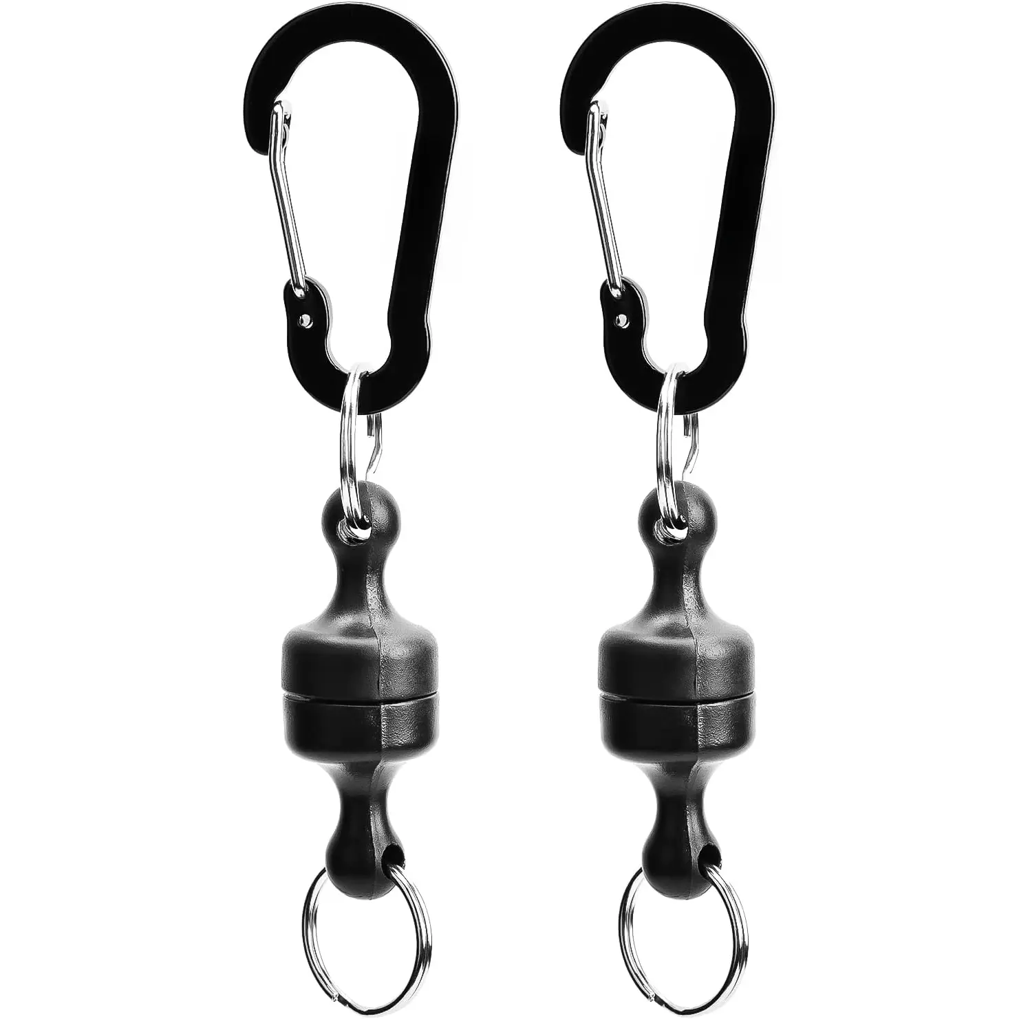 MRC Magnetic Net Release for Fly , Magnetic Quick Release Keychain, Magnet Clip Release with Coiled Lanyard or Carabiners