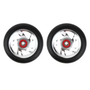 2pcs Replacement 100mm Push/Kick/ Scooter Wheels with
