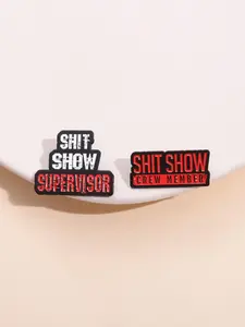 Unisex Cute Colorful Letter Design Brooch, Alloy Brooch Pin, 2 Counts/set Street Trend Fashion Badge for Daily Clothing Decor, Trendy All-match Accessories As Birthday Gift, Fashion Accessory, Clip