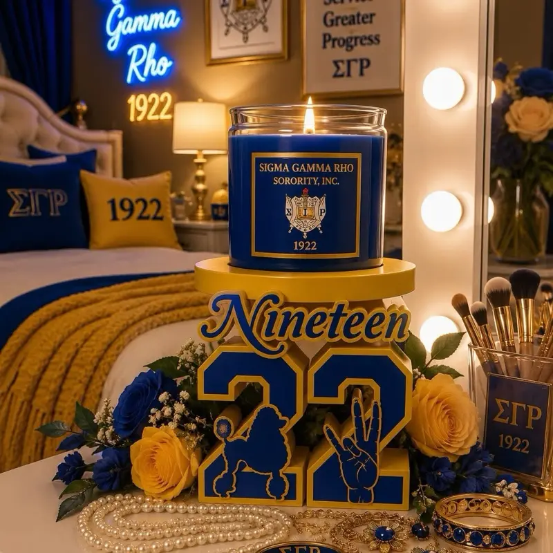 Sigma Gamma Rho 1922 Candle Holder Display