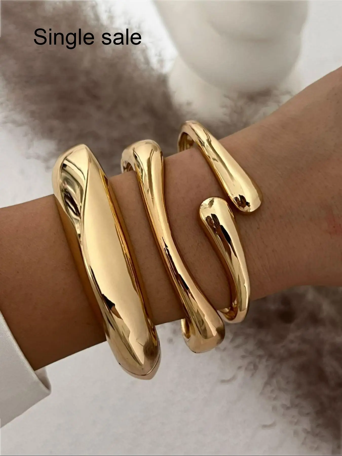 Women's Elegant Geometric Design Bangle Bracelet, Fashion Jewelry for Party, Daily Clothing Decor, Trendy All-match & Exquisite Jewelry for Birthday G