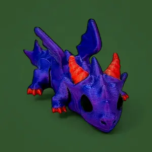 3d printed flexi dragon 4 inch mini articulated toy made in usa custom color