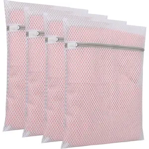Set of 4 Mesh Laundry Bags, 12 x 16 Inches lingerie bags for Laundry (4)