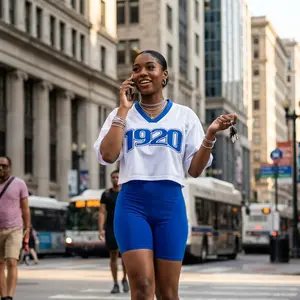 Zeta Phi Beta Embroidered 1920 Cropped Jersey