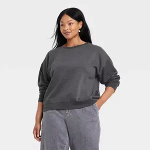 Women's Fleece Sweatshirt - Universal Thread Size 1X Basic Crewneck