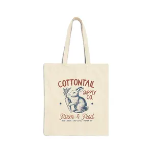 Cottontail Supply Co. Tote Bag - Farm & Feed, Eco-Friendly Shopping Bag, Easter Gift, Gardening Accessory, Stylish & Practical