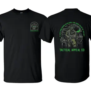 Tactical Appeal Co Night Ops Skull T Shirt With Military Ghost Soldier Graphic And Inspirational Darkness Quote, Tactical Streetwear Tee For Men Who Lead Through Chaos