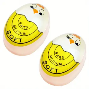 Plastic Egg Timer, Heat Sensitive Color Changing Boil Degree Indicator, Non-Electric Soft/Medium/Hard Boiled Egg Cooker Tool