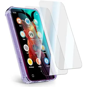 Case and Tempered Glass Screen Protector for innioasis G1 G3 MP3 Player 2 in 1 Set,TPU Clear Cover,Anti Scratch Shock Absorption 9H Hardness,  Clear, 2 Pack