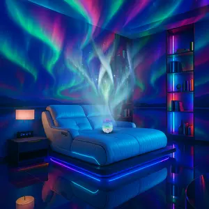 Dinosaur Egg Night Light, RGB Color with Smart Remote Control and USB Cable Power Supply Battery Large Capacity, Music Mode Room Decoration, Can Play Music, White Aurora Effect Home Led Lighting Lights Home Starry Sky Galaxy Projector Room light projector