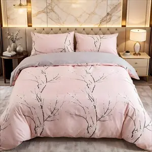 Artistic Branch Print Bedding Set, Simple Design, Quilt Cover Pillowcase Set, Luxurious Bedroom Decor, Queen/king Size Available