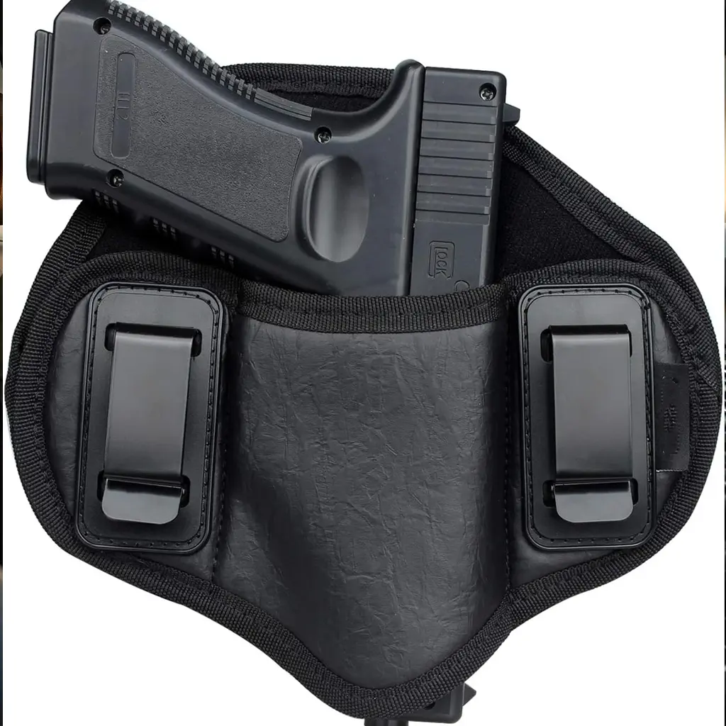 Pancake Holster in Durable PU Leather, Compact IWB Design with a Secure Hold for Concealed Carry - Fits G19 Series, M&P Shield, XDs & P320, G19 Series Fit