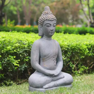 MGO Buddha Statue 26''H Meditative Indian Dhyana Mudra Hand Gesture for Tranquil Garden Living Room Bedroom Office Tabletop Gift Antique Religious