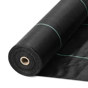 VEVOR Weed Barrier Landscape Fabric, 6.5*330FT Heavy Duty Garden Weed Fabric, Woven PP Weed Control Fabric, Driveway Fabric, Geotextile Fabric for Landscaping, Ground Cover, Weed Blocker Weed Mat