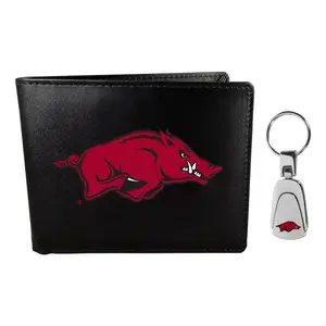 Siskiyou Sports NCAA College Bi-fold Wallet &Steel Key Chain