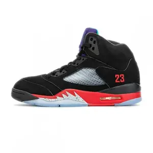 Multicolor Black Red Purple High-Top Basketball Shoes, Daily Streetwear Footwear